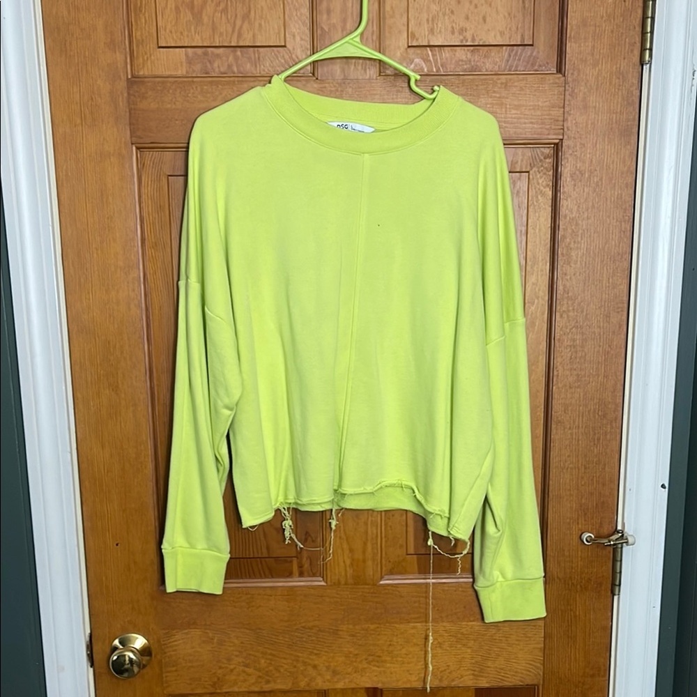 DSG Oversized Yellow and Green Long Sleeve Sweatshirt